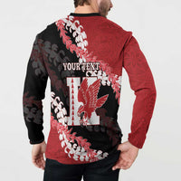 Personalized Kalani Hawaii High School Button Sweatshirt Puakenikeni Lei Hawaiian Pattern - Polynesian Pride