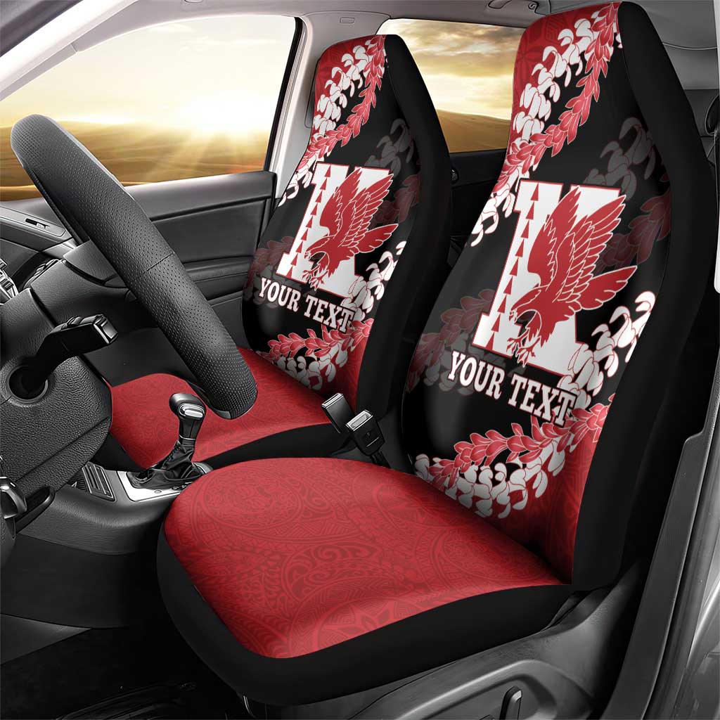 Personalized Kalani Hawaii High School Car Seat Cover Puakenikeni Lei Hawaiian Pattern - Polynesian Pride