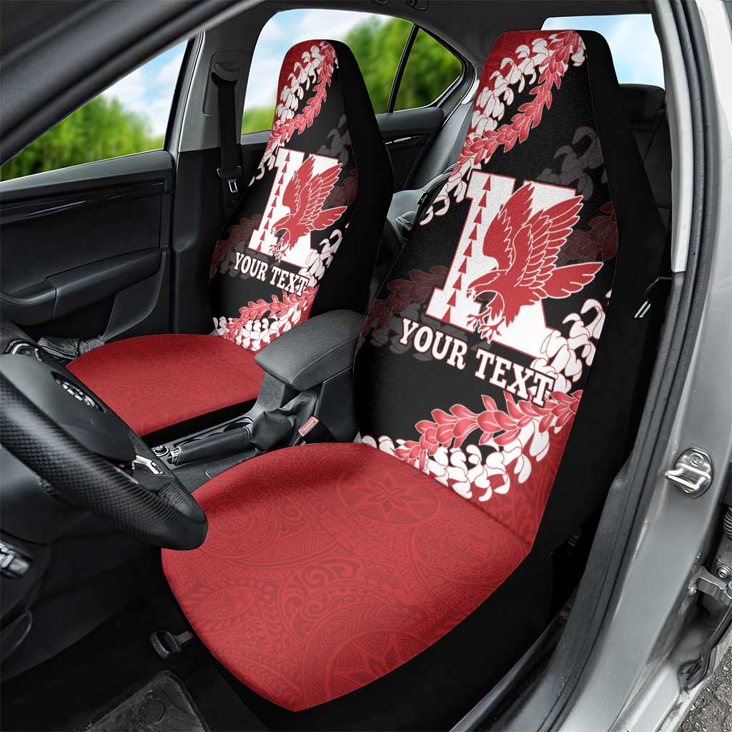 Personalized Kalani Hawaii High School Car Seat Cover Puakenikeni Lei Hawaiian Pattern - Polynesian Pride