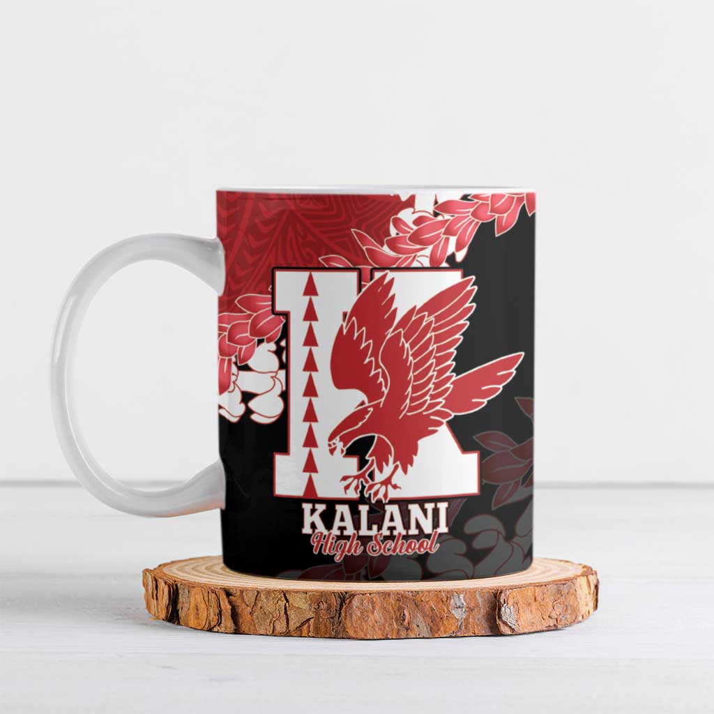 Personalized Kalani Hawaii High School Ceramic Mug Puakenikeni Lei Hawaiian Pattern - Polynesian Pride