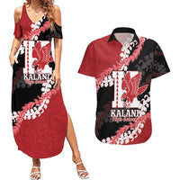 Personalized Kalani Hawaii High School Couples Matching Summer Maxi Dress and Hawaiian Shirt Puakenikeni Lei Hawaiian Pattern - Polynesian Pride