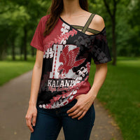 Personalized Kalani Hawaii High School Cross Shoulder Shirt Puakenikeni Lei Hawaiian Pattern - Polynesian Pride