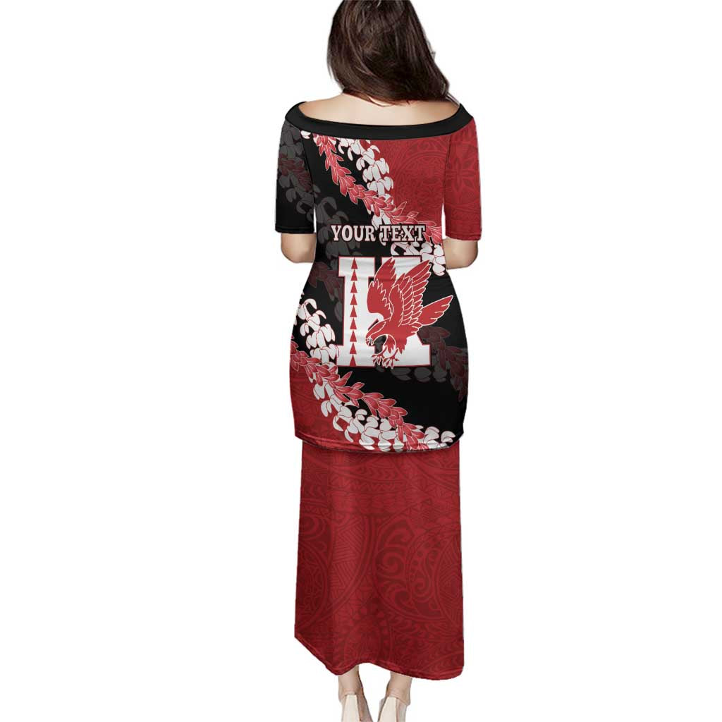 Personalized Kalani Hawaii High School Family Matching Puletasi and Hawaiian Shirt Puakenikeni Lei Hawaiian Pattern - Polynesian Pride