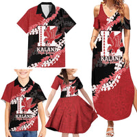 Personalized Kalani Hawaii High School Family Matching Summer Maxi Dress and Hawaiian Shirt Puakenikeni Lei Hawaiian Pattern - Polynesian Pride