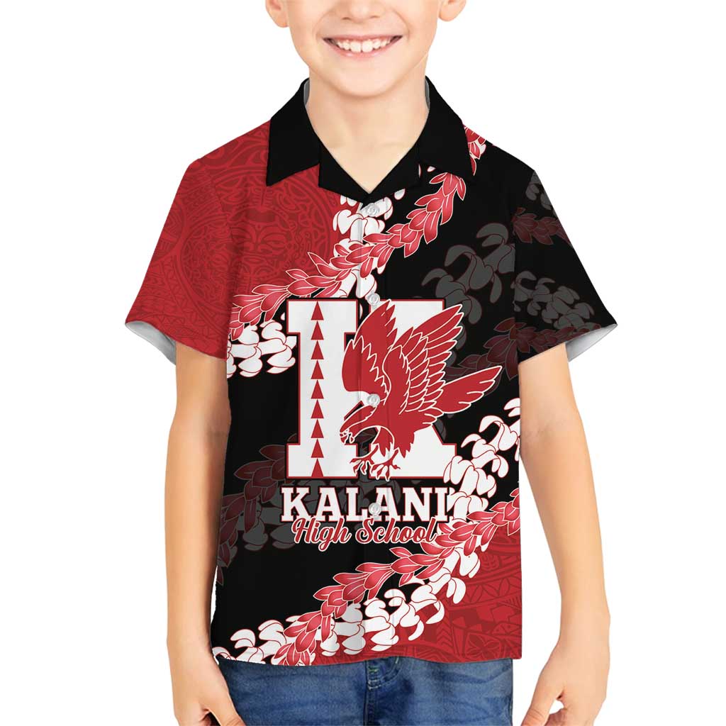 Personalized Kalani Hawaii High School Family Matching Summer Maxi Dress and Hawaiian Shirt Puakenikeni Lei Hawaiian Pattern - Polynesian Pride
