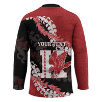Personalized Kalani Hawaii High School Hockey Jersey Puakenikeni Lei Hawaiian Pattern - Polynesian Pride