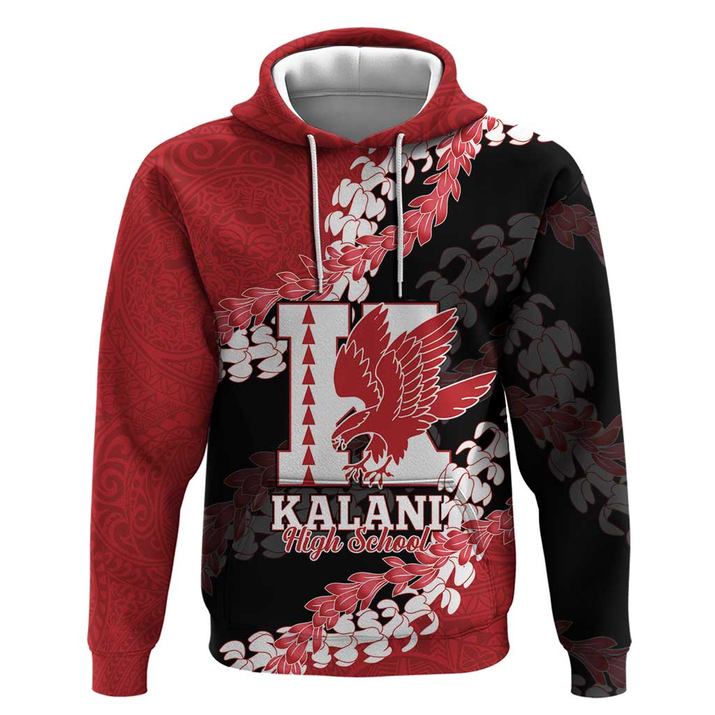 Personalized Kalani Hawaii High School Hoodie Puakenikeni Lei Hawaiian Pattern - Polynesian Pride