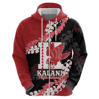 Personalized Kalani Hawaii High School Hoodie Puakenikeni Lei Hawaiian Pattern - Polynesian Pride