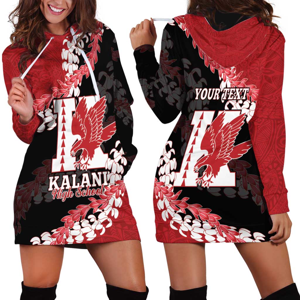 Personalized Kalani Hawaii High School Hoodie Dress Puakenikeni Lei Hawaiian Pattern - Polynesian Pride