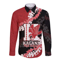 Personalized Kalani Hawaii High School Long Sleeve Button Shirt Puakenikeni Lei Hawaiian Pattern - Polynesian Pride