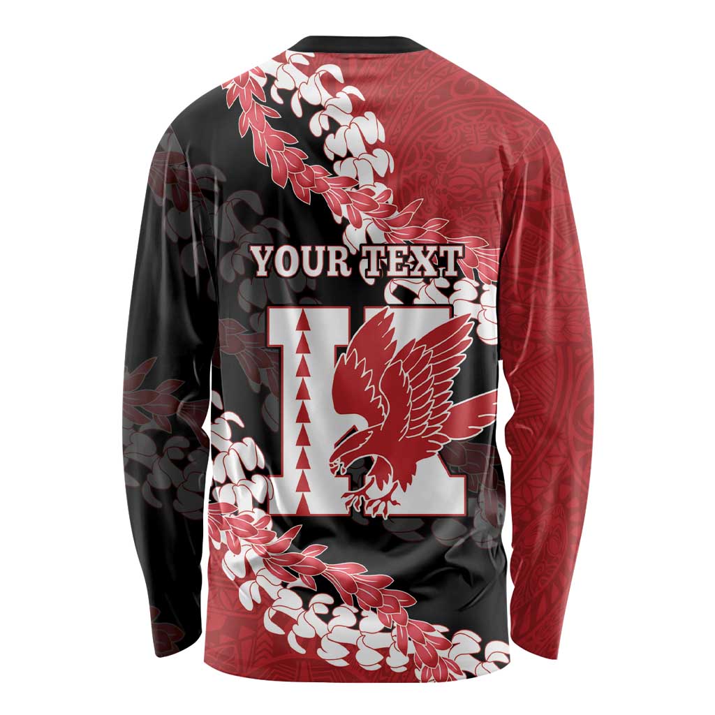 Personalized Kalani Hawaii High School Long Sleeve Shirt Puakenikeni Lei Hawaiian Pattern - Polynesian Pride