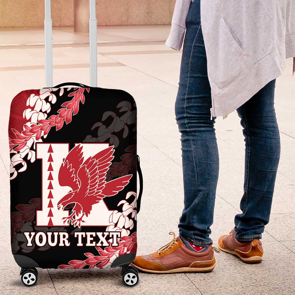 Personalized Kalani Hawaii High School Luggage Cover Puakenikeni Lei Hawaiian Pattern - Polynesian Pride