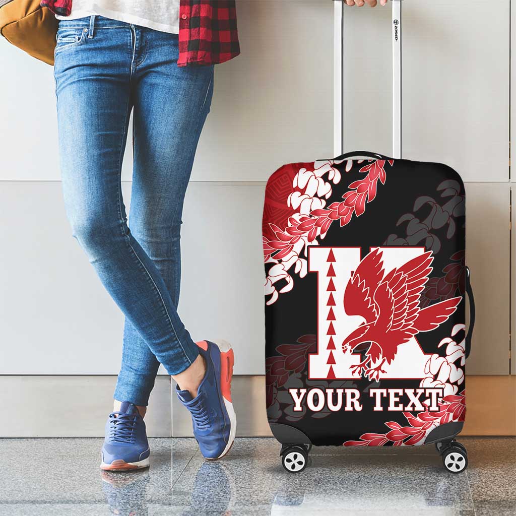 Personalized Kalani Hawaii High School Luggage Cover Puakenikeni Lei Hawaiian Pattern - Polynesian Pride