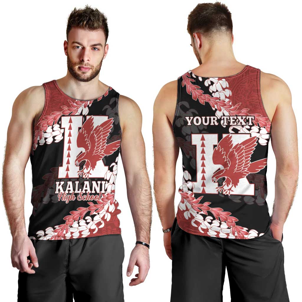 Personalized Kalani Hawaii High School Men Tank Top Puakenikeni Lei Hawaiian Pattern - Polynesian Pride