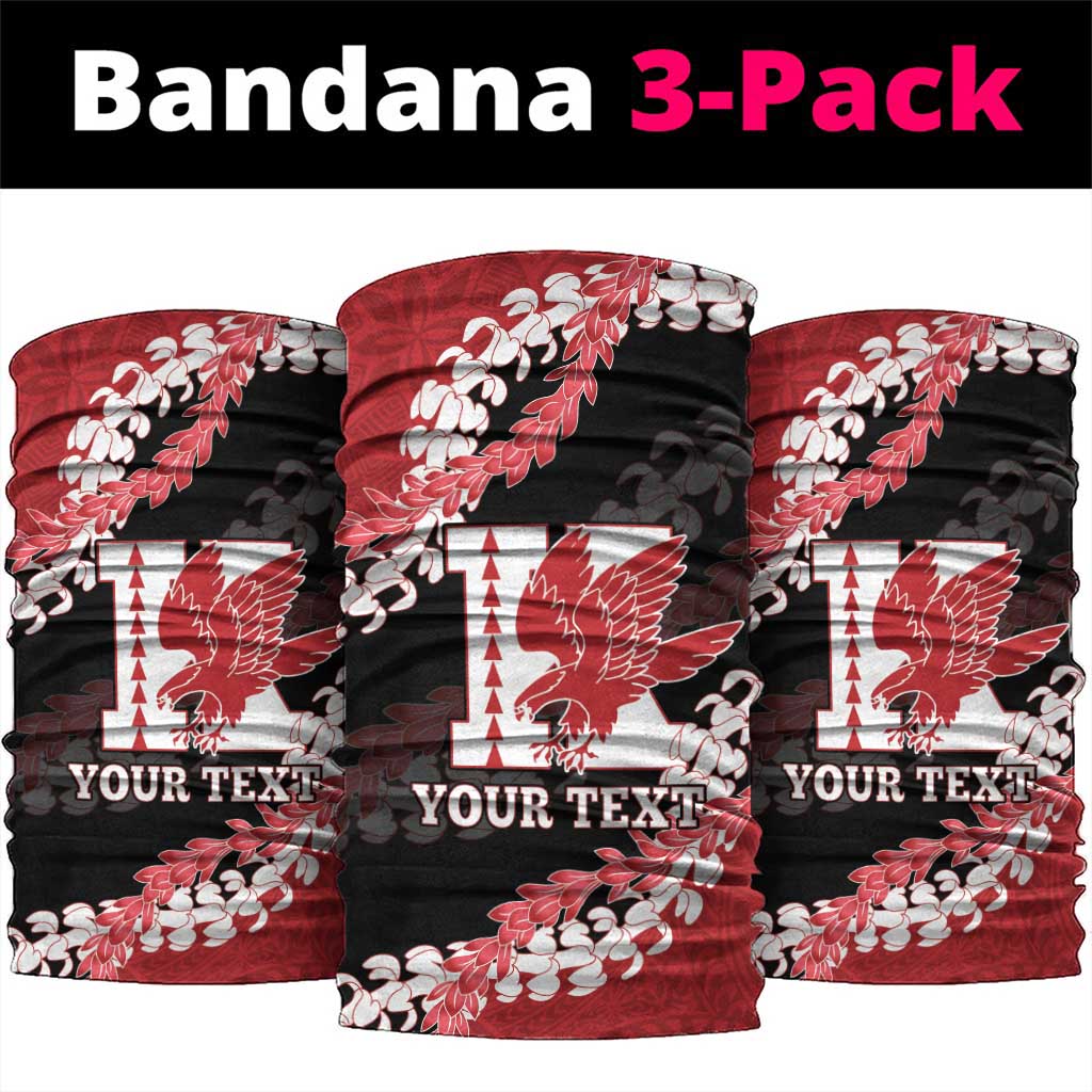 Personalized Kalani Hawaii High School Neck Gaiter Puakenikeni Lei Hawaiian Pattern - Polynesian Pride