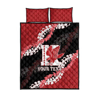Personalized Kalani Hawaii High School Quilt Bed Set Puakenikeni Lei Hawaiian Pattern - Polynesian Pride