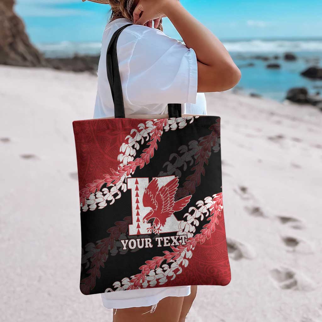 Personalized Kalani Hawaii High School Tote Bag Puakenikeni Lei Hawaiian Pattern - Polynesian Pride
