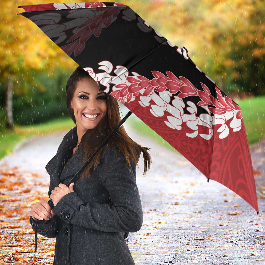 Personalized Kalani Hawaii High School Umbrella Puakenikeni Lei Hawaiian Pattern - Polynesian Pride