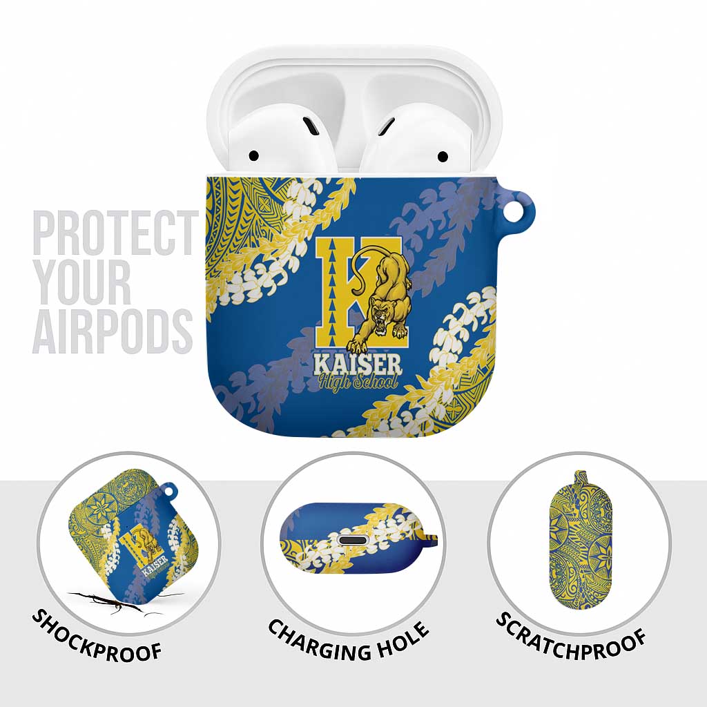 Kaiser Hawaii High School AirPods Case Puakenikeni Lei Hawaiian Pattern - Polynesian Pride