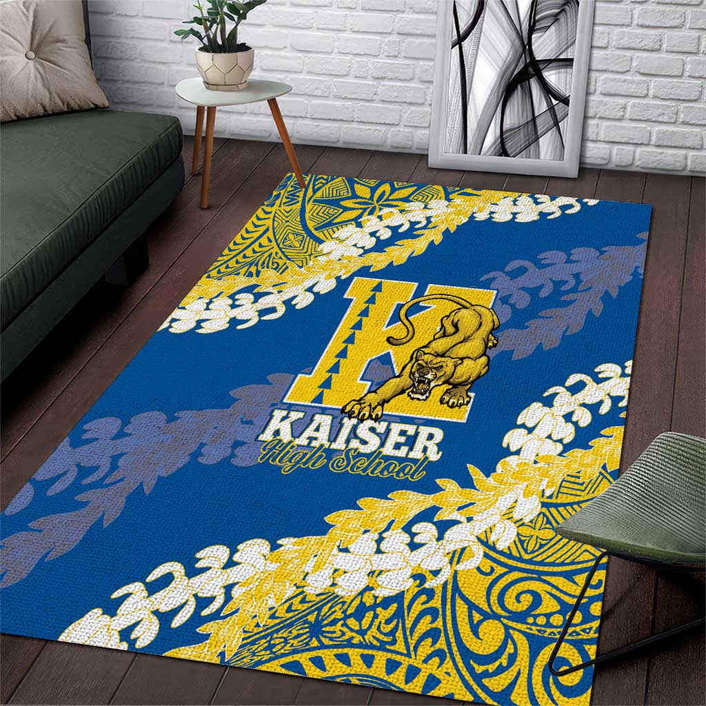 Kaiser Hawaii High School Area Rug Puakenikeni Lei Hawaiian Pattern - Polynesian Pride