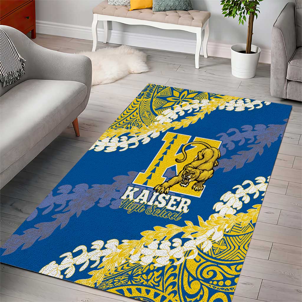 Kaiser Hawaii High School Area Rug Puakenikeni Lei Hawaiian Pattern - Polynesian Pride