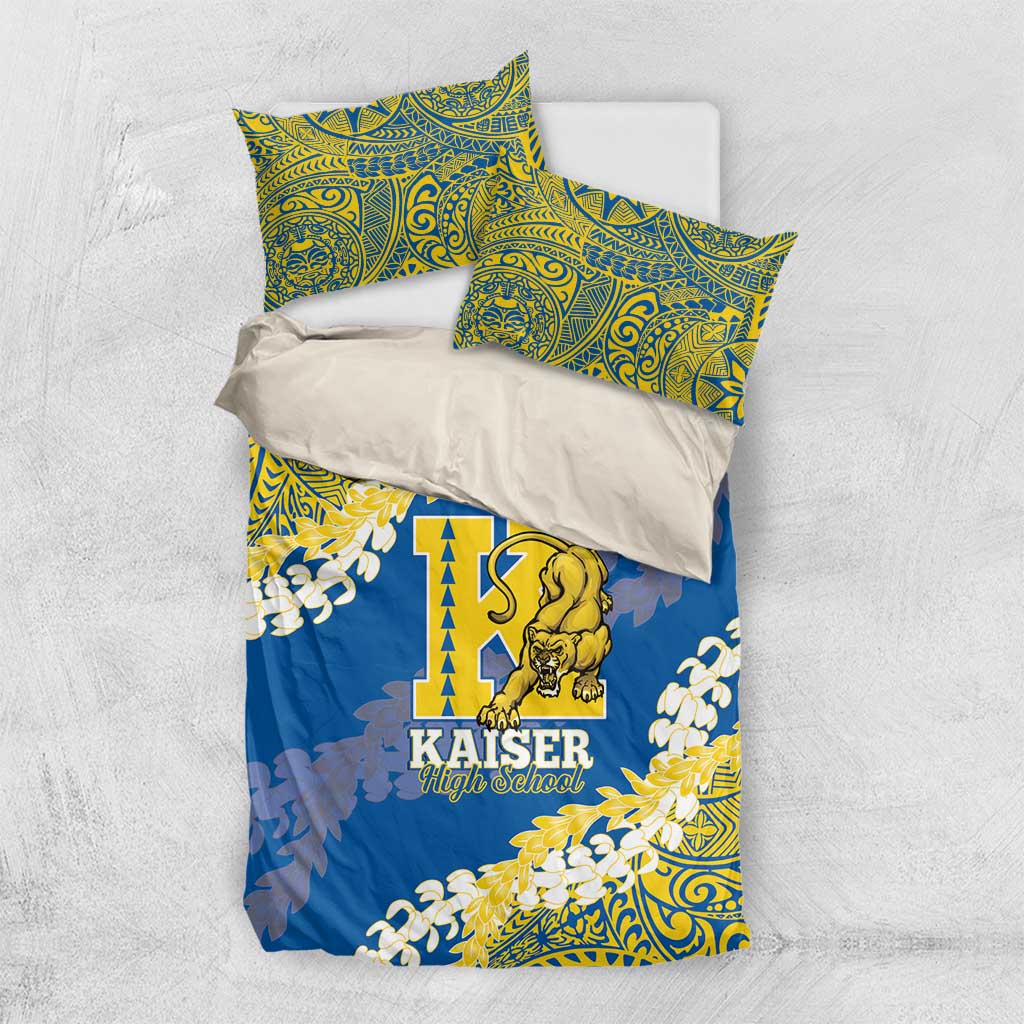 Kaiser Hawaii High School Bedding Set Puakenikeni Lei Hawaiian Pattern - Polynesian Pride