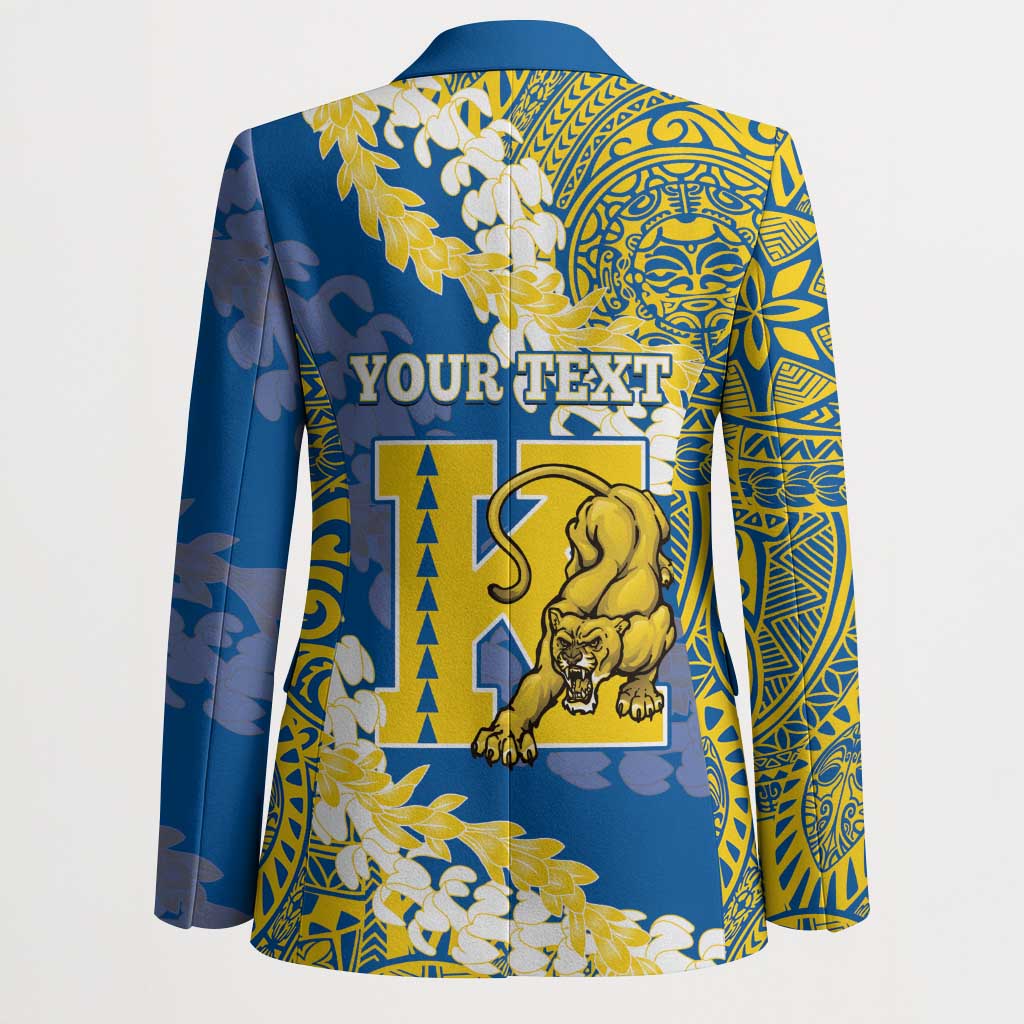 Personalized Kaiser Hawaii High School Blazer Puakenikeni Lei Hawaiian Pattern - Polynesian Pride