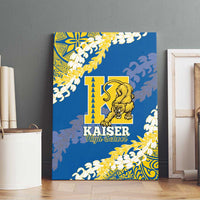 Kaiser Hawaii High School Canvas Wall Art Puakenikeni Lei Hawaiian Pattern - Polynesian Pride