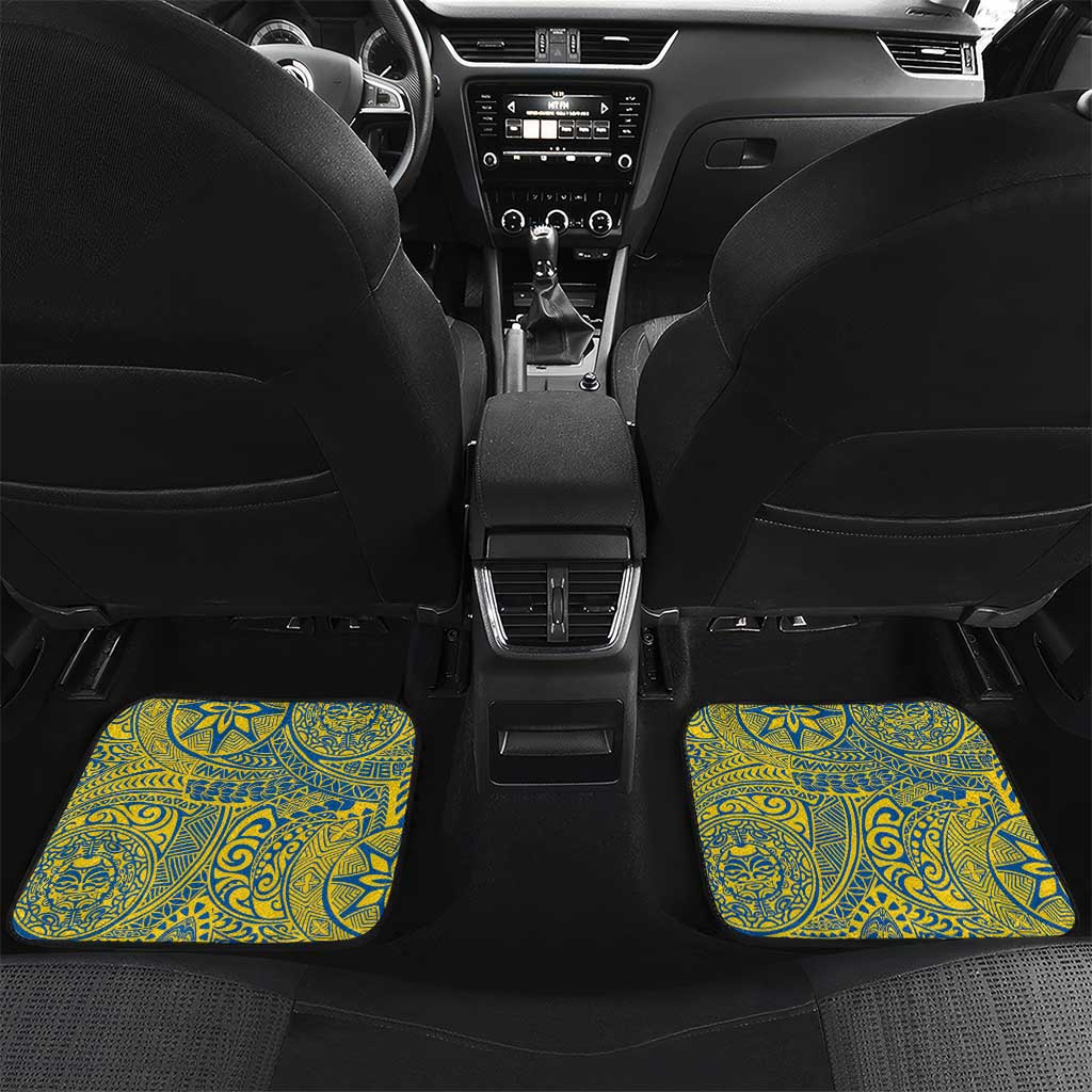 Personalized Kaiser Hawaii High School Car Mats Puakenikeni Lei Hawaiian Pattern - Polynesian Pride