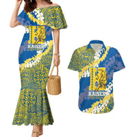 Personalized Kaiser Hawaii High School Couples Matching Mermaid Dress and Hawaiian Shirt Puakenikeni Lei Hawaiian Pattern - Polynesian Pride