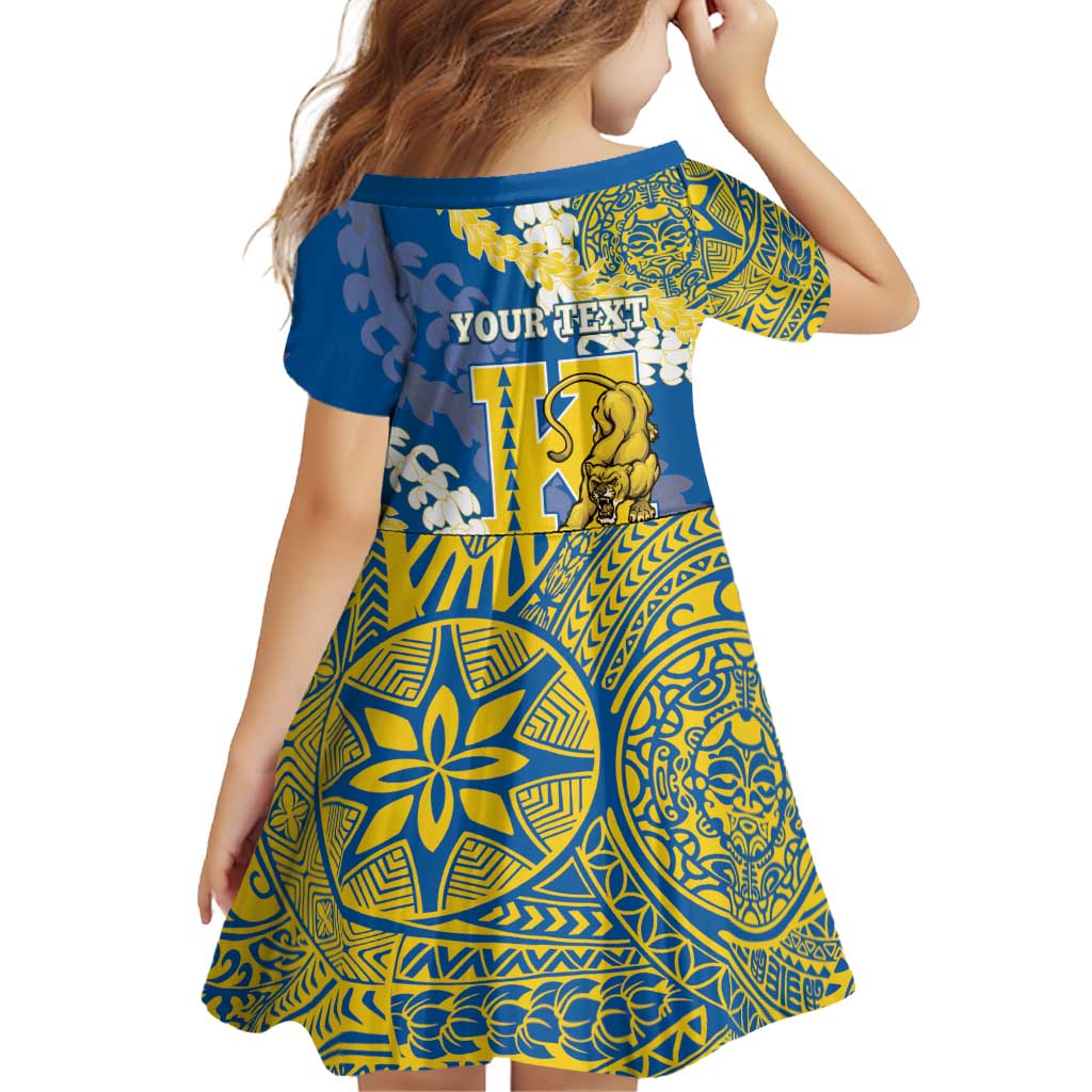 Personalized Kaiser Hawaii High School Family Matching Summer Maxi Dress and Hawaiian Shirt Puakenikeni Lei Hawaiian Pattern LT14 - Polynesian Pride