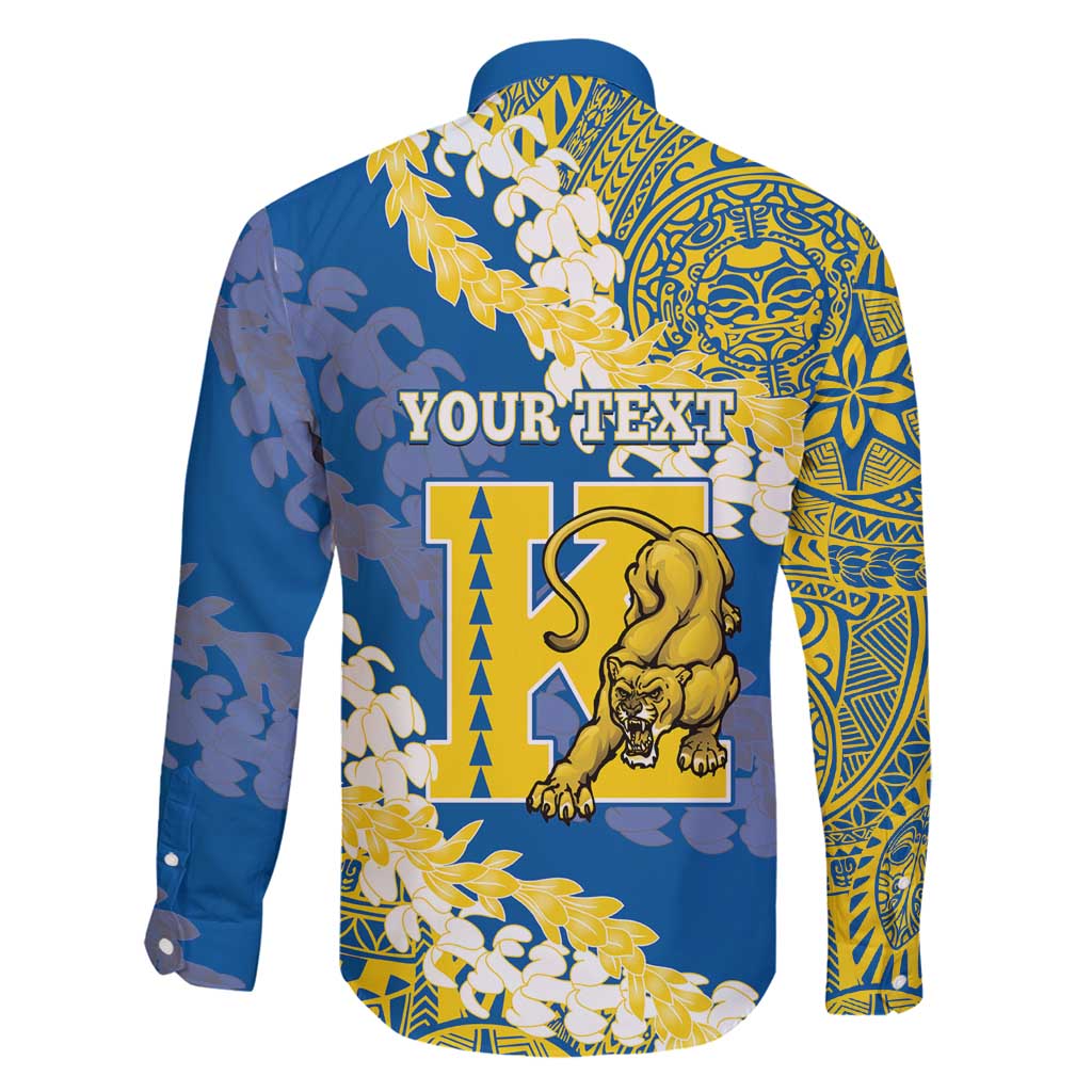 Personalized Kaiser Hawaii High School Family Matching Tank Maxi Dress and Hawaiian Shirt Puakenikeni Lei Hawaiian Pattern - Polynesian Pride