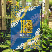 Kaiser Hawaii High School Garden Flag Puakenikeni Lei Hawaiian Pattern - Polynesian Pride