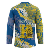 Personalized Kaiser Hawaii High School Hockey Jersey Puakenikeni Lei Hawaiian Pattern - Polynesian Pride