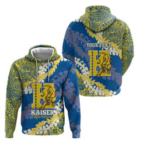 Personalized Kaiser Hawaii High School Hoodie Puakenikeni Lei Hawaiian Pattern - Polynesian Pride