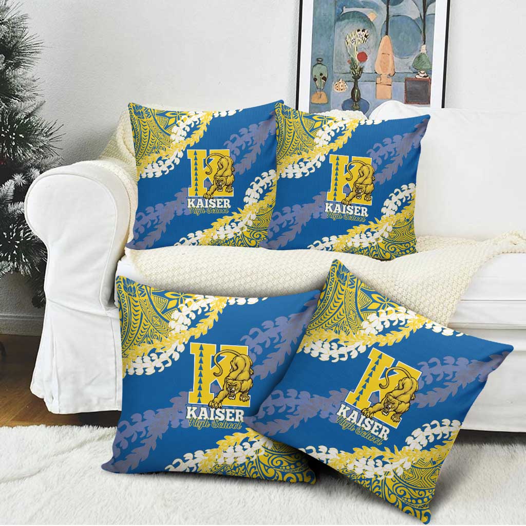 Kaiser Hawaii High School Pillow Cover Puakenikeni Lei Hawaiian Pattern - Polynesian Pride