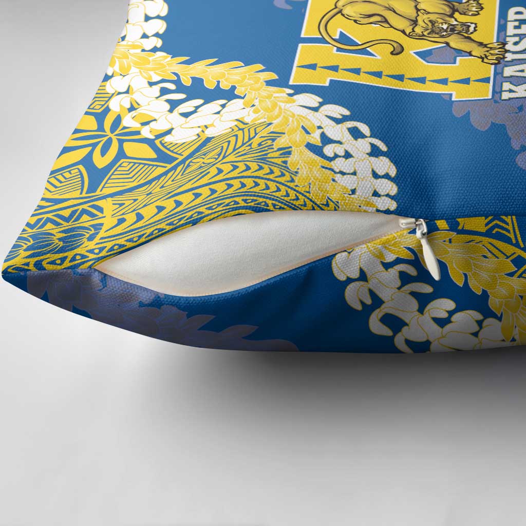 Kaiser Hawaii High School Pillow Cover Puakenikeni Lei Hawaiian Pattern - Polynesian Pride