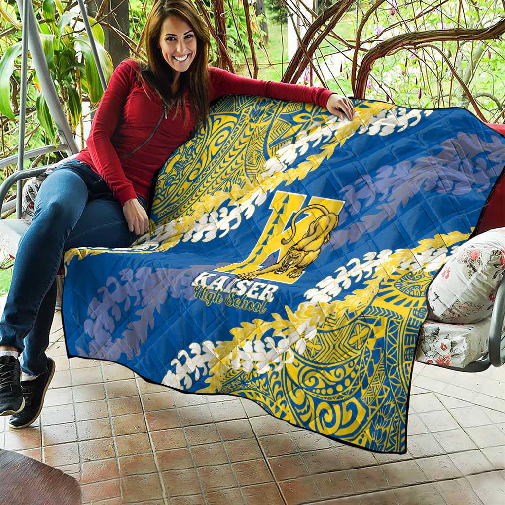 Kaiser Hawaii High School Quilt Puakenikeni Lei Hawaiian Pattern - Polynesian Pride