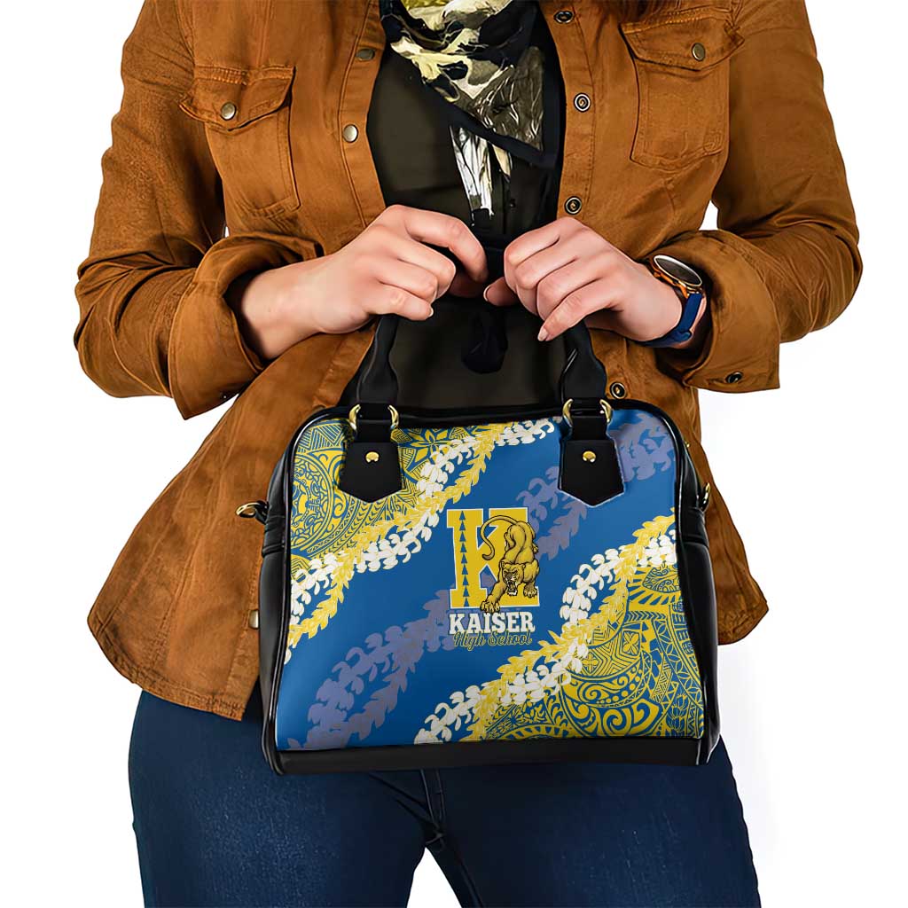 Kaiser Hawaii High School Shoulder Handbag Puakenikeni Lei Hawaiian Pattern - Polynesian Pride