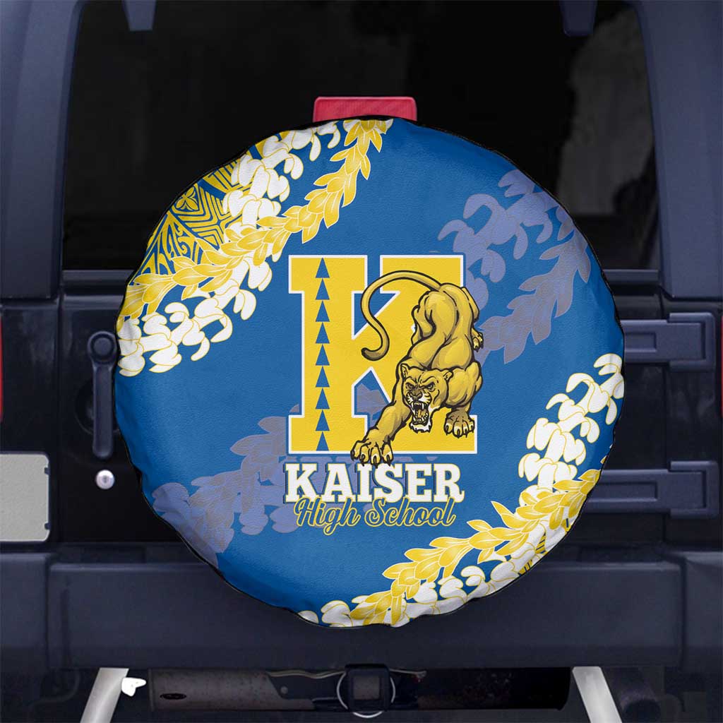 Kaiser Hawaii High School Spare Tire Cover Puakenikeni Lei Hawaiian Pattern - Polynesian Pride
