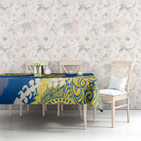 Kaiser Hawaii High School Tablecloth Puakenikeni Lei Hawaiian Pattern - Polynesian Pride