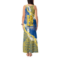 Personalized Kaiser Hawaii High School Tank Maxi Dress Puakenikeni Lei Hawaiian Pattern - Polynesian Pride