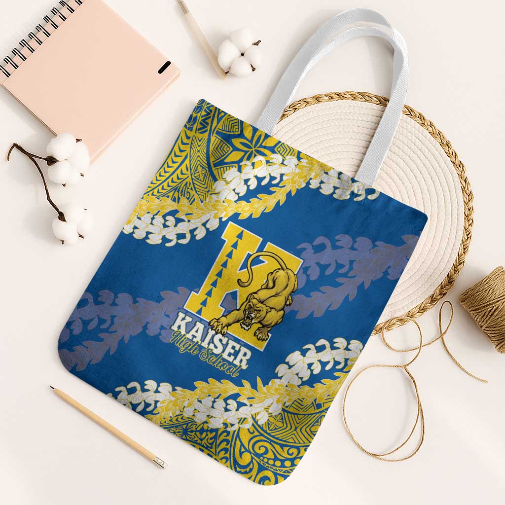 Kaiser Hawaii High School Tote Bag Puakenikeni Lei Hawaiian Pattern - Polynesian Pride