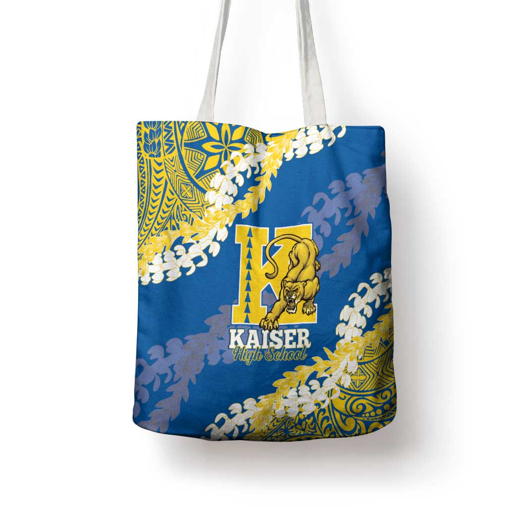 Kaiser Hawaii High School Tote Bag Puakenikeni Lei Hawaiian Pattern - Polynesian Pride