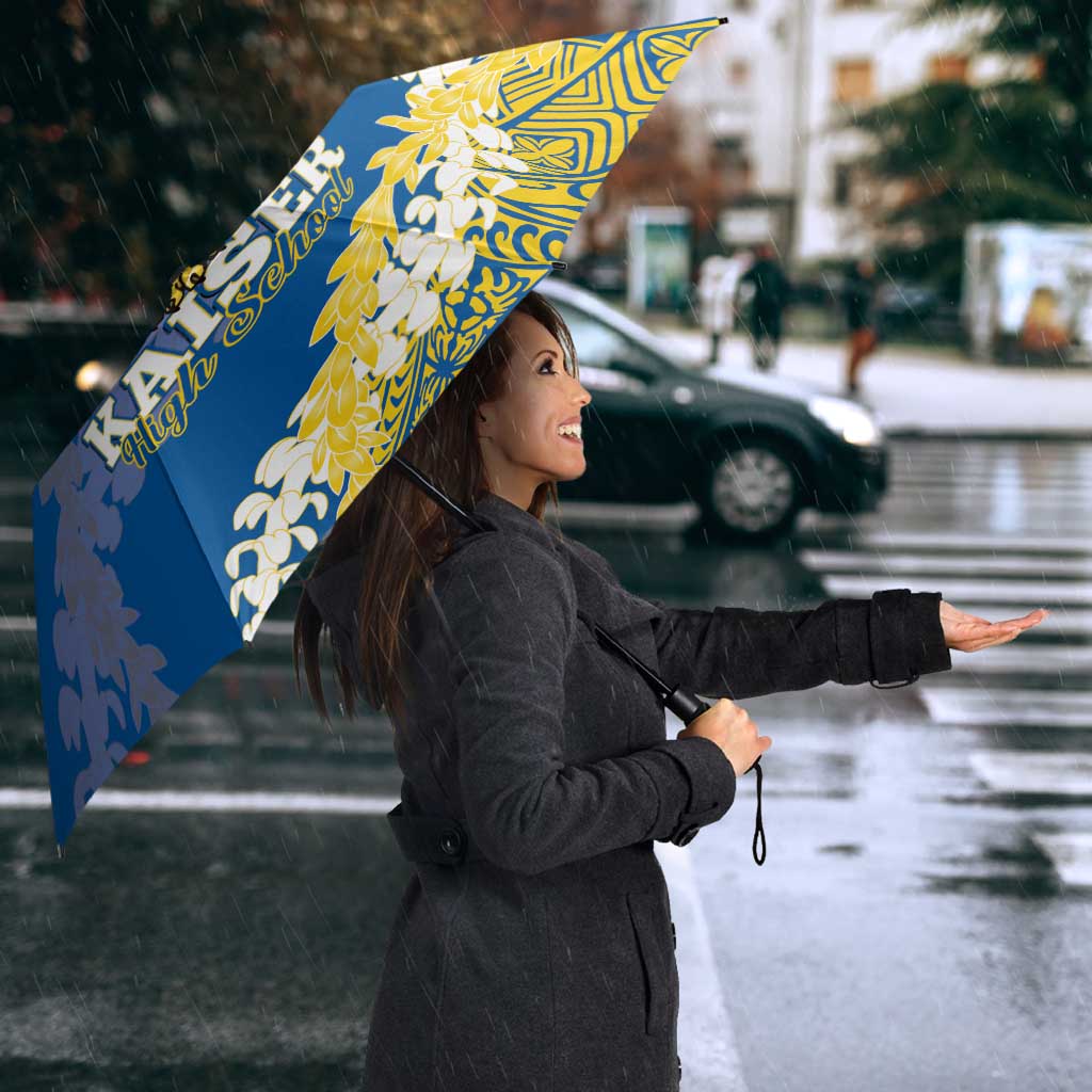 Kaiser Hawaii High School Umbrella Puakenikeni Lei Hawaiian Pattern - Polynesian Pride