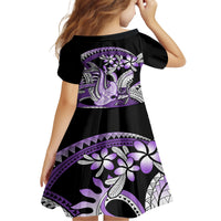 Purple Polynesian Family Matching Off Shoulder Maxi Dress and Hawaiian Shirt Hammerhead Shark Tattoo Royal Plumeria Gradient Vibes LT14 - Polynesian Pride