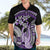 Purple Polynesian Hawaiian Shirt Hammerhead Shark Tattoo Royal Plumeria Gradient Vibes LT14 - Polynesian Pride