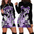 Purple Polynesian Hoodie Dress Hammerhead Shark Tattoo Royal Plumeria Gradient Vibes LT14 - Polynesian Pride