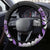 Purple Polynesian Steering Wheel Cover Hammerhead Shark Tattoo Royal Plumeria Gradient Vibes LT14 - Polynesian Pride