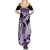 Purple Polynesian Summer Maxi Dress Hammerhead Shark Tattoo Royal Plumeria Gradient Vibes LT14 - Polynesian Pride